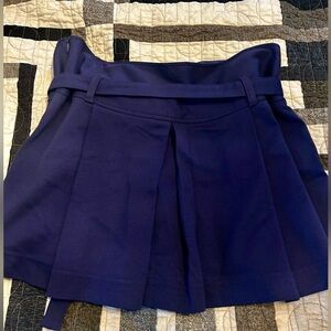 Benetton purple short pleated skirt